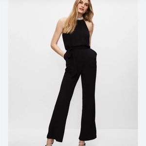 Black with Pearls Adrianna Papell jump suit